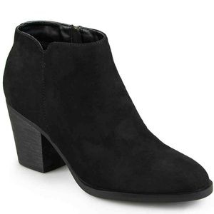 Black Round Toe Booties